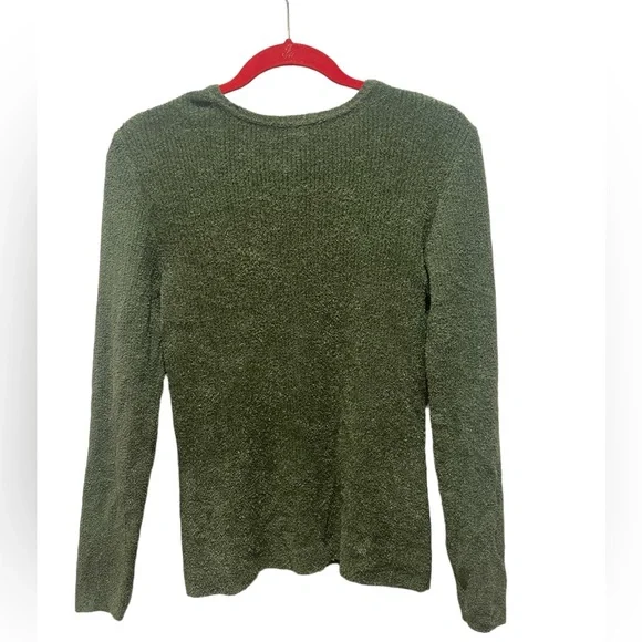 TALBOTS Chunky Knit V-Neck Chenille Sweater - Picture 5 of 5